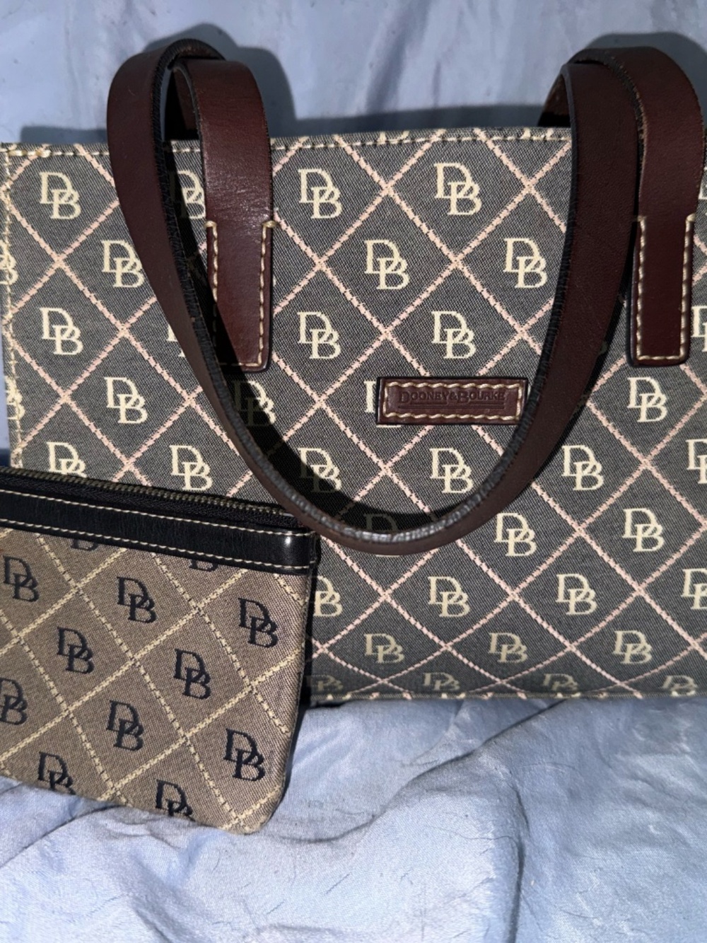 Cooney & Bourke Signature Bag with matching coin purse